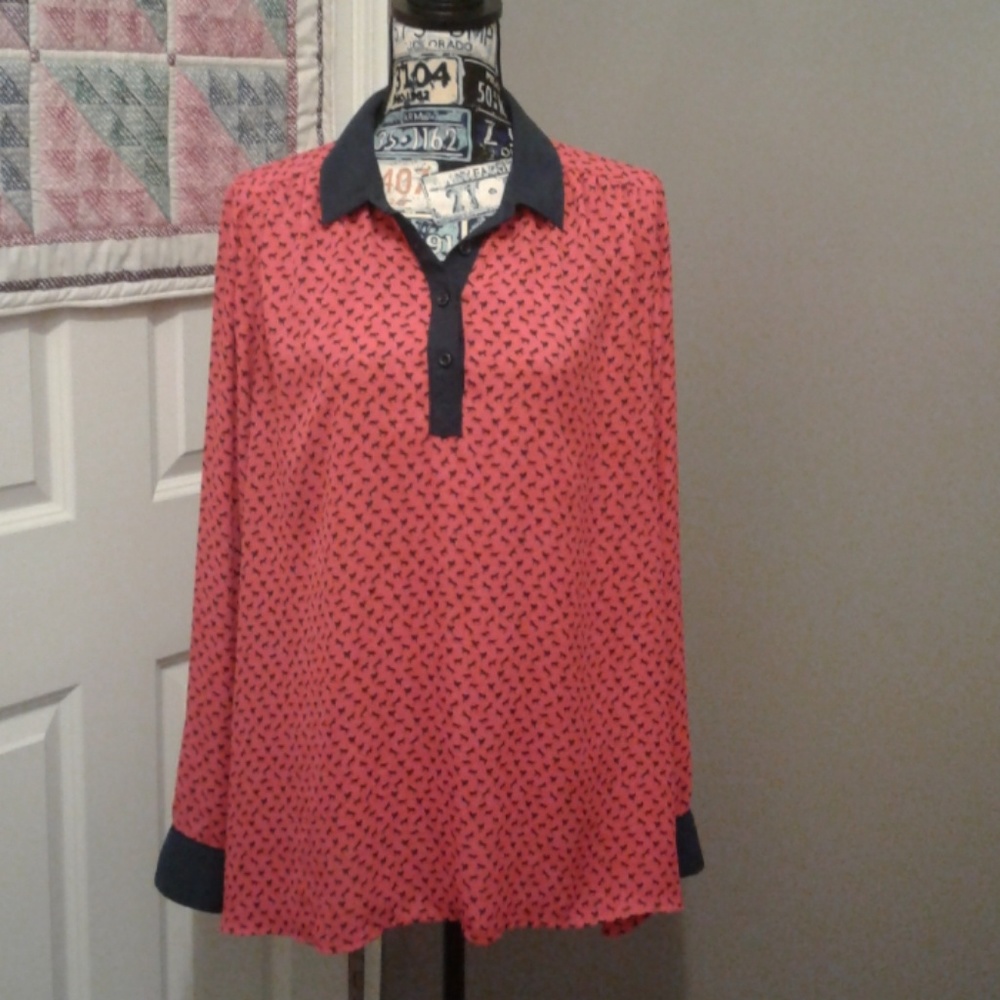 Free People horse print blouse